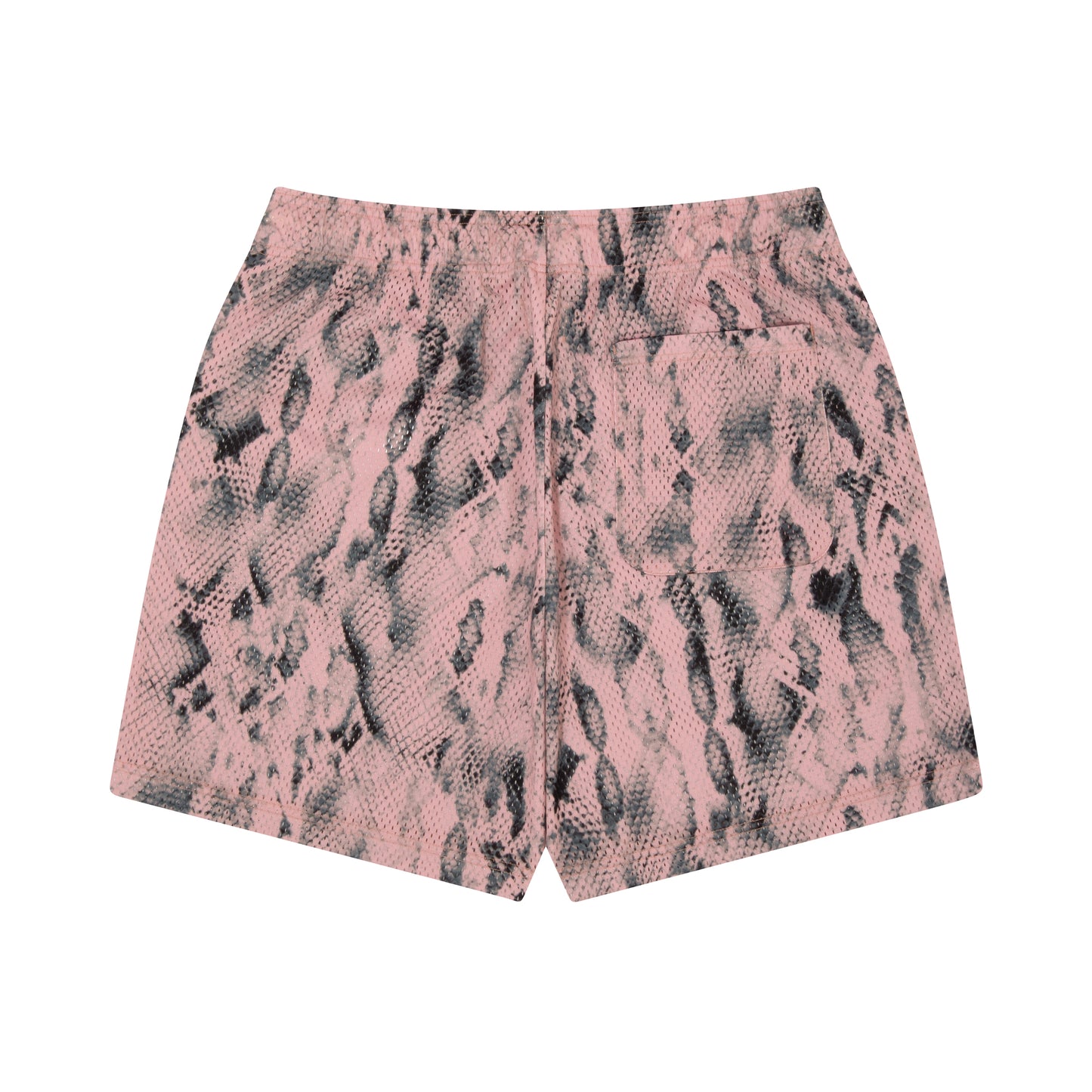 Snake Mesh Zip Shorts (pink)