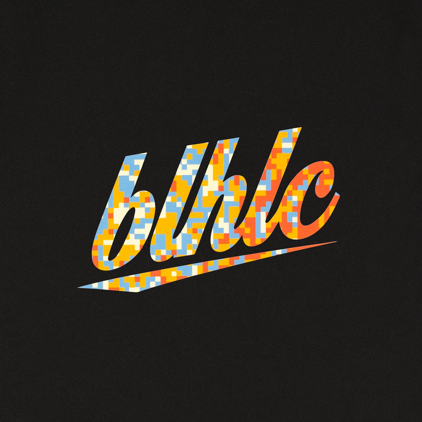 blhlc Back Print Cool Tee (black/sunrise digital camo)