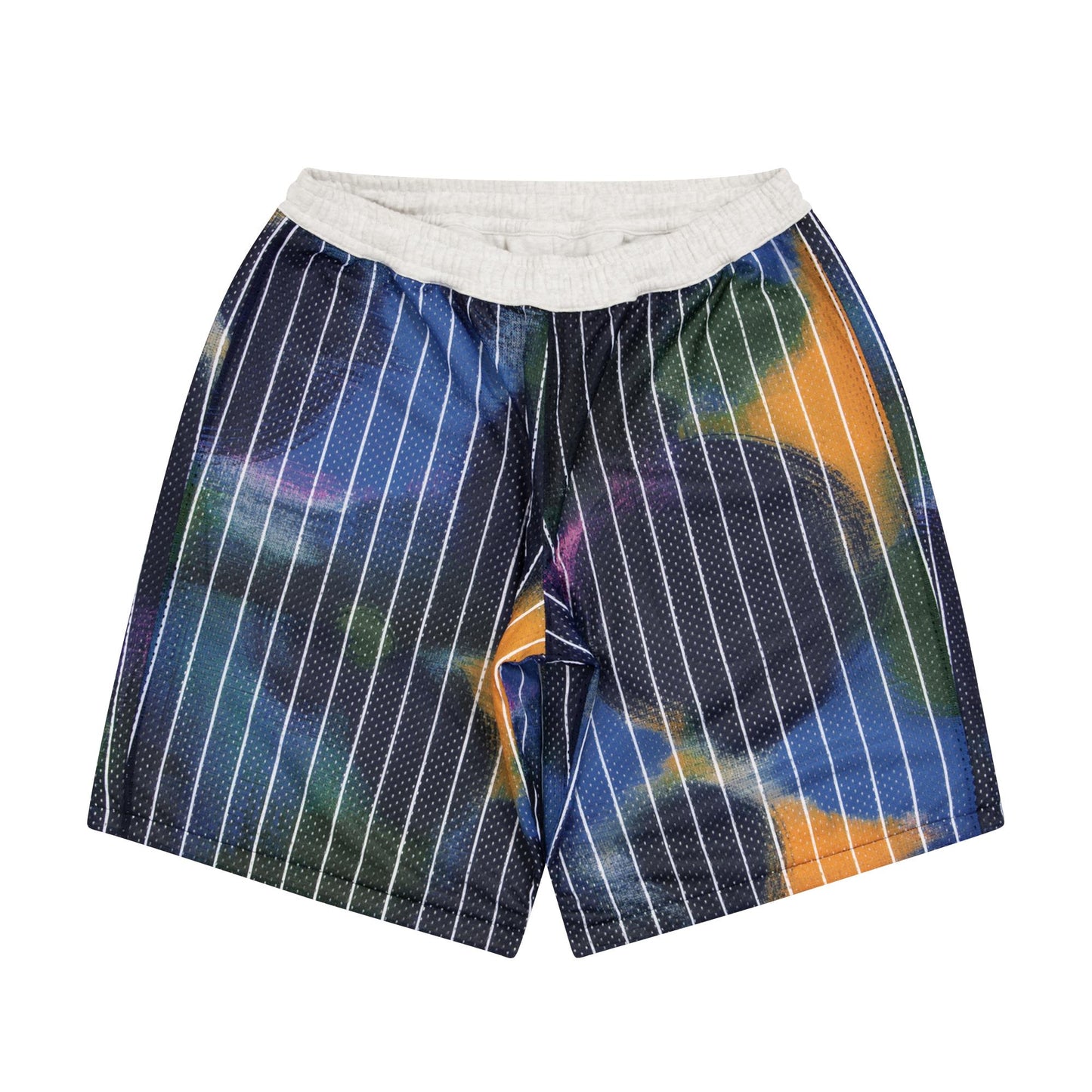 LEEGET × ballaholic Reversible Painter Sweat Shorts -FLUID MOVE- (oatmeal)