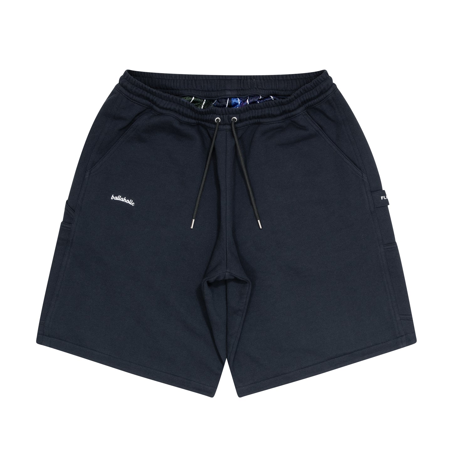 LEEGET × ballaholic Reversible Painter Sweat Shorts -FLUID MOVE- (navy)