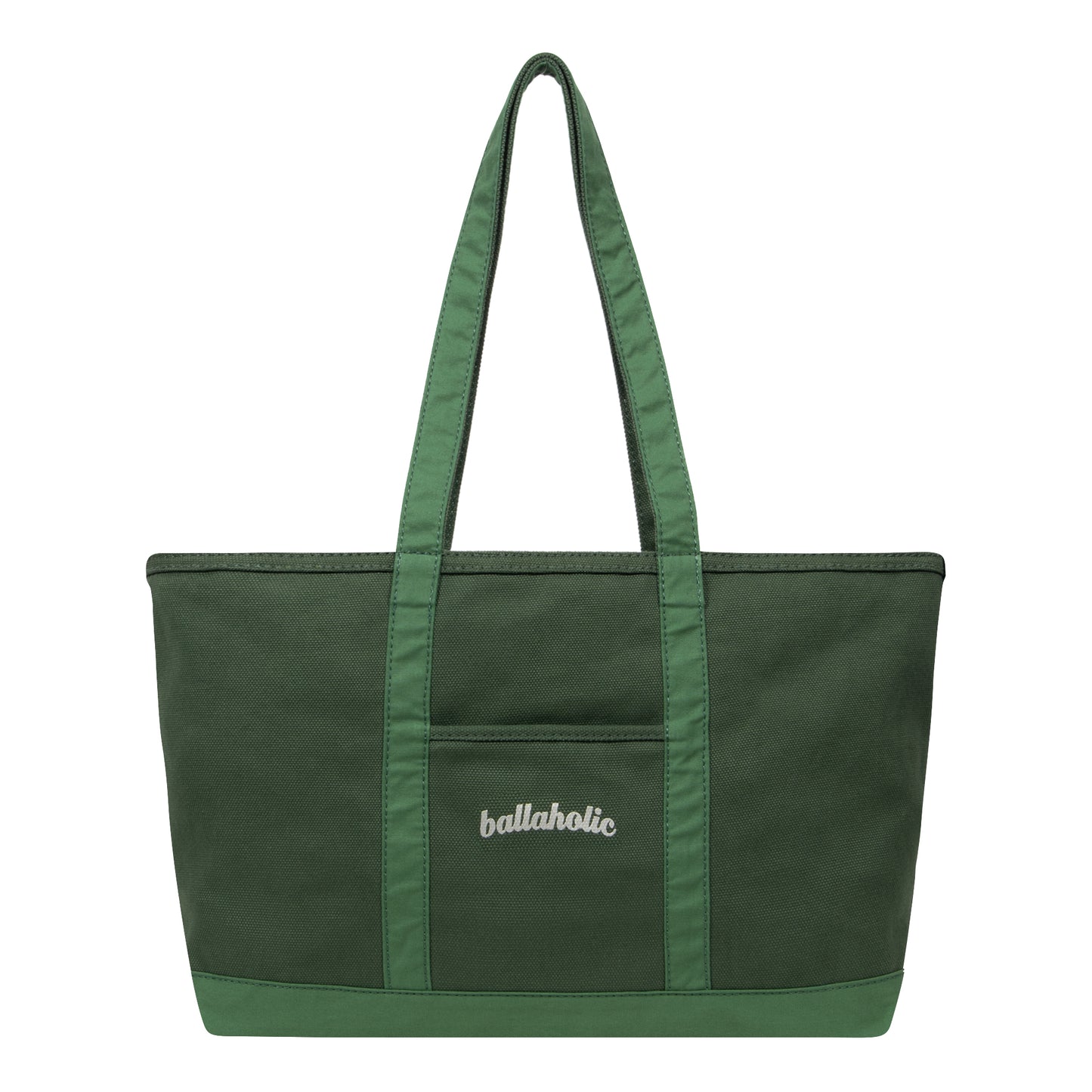 W Face Logo Canvas Tote Bag L (court green)