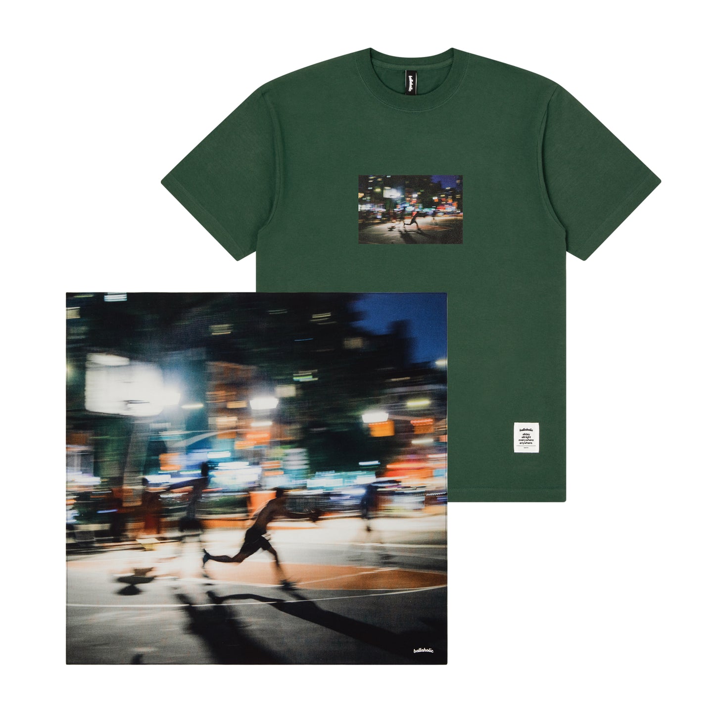 -Night Run- Photo Tee + Bandanna Set (ivy green)