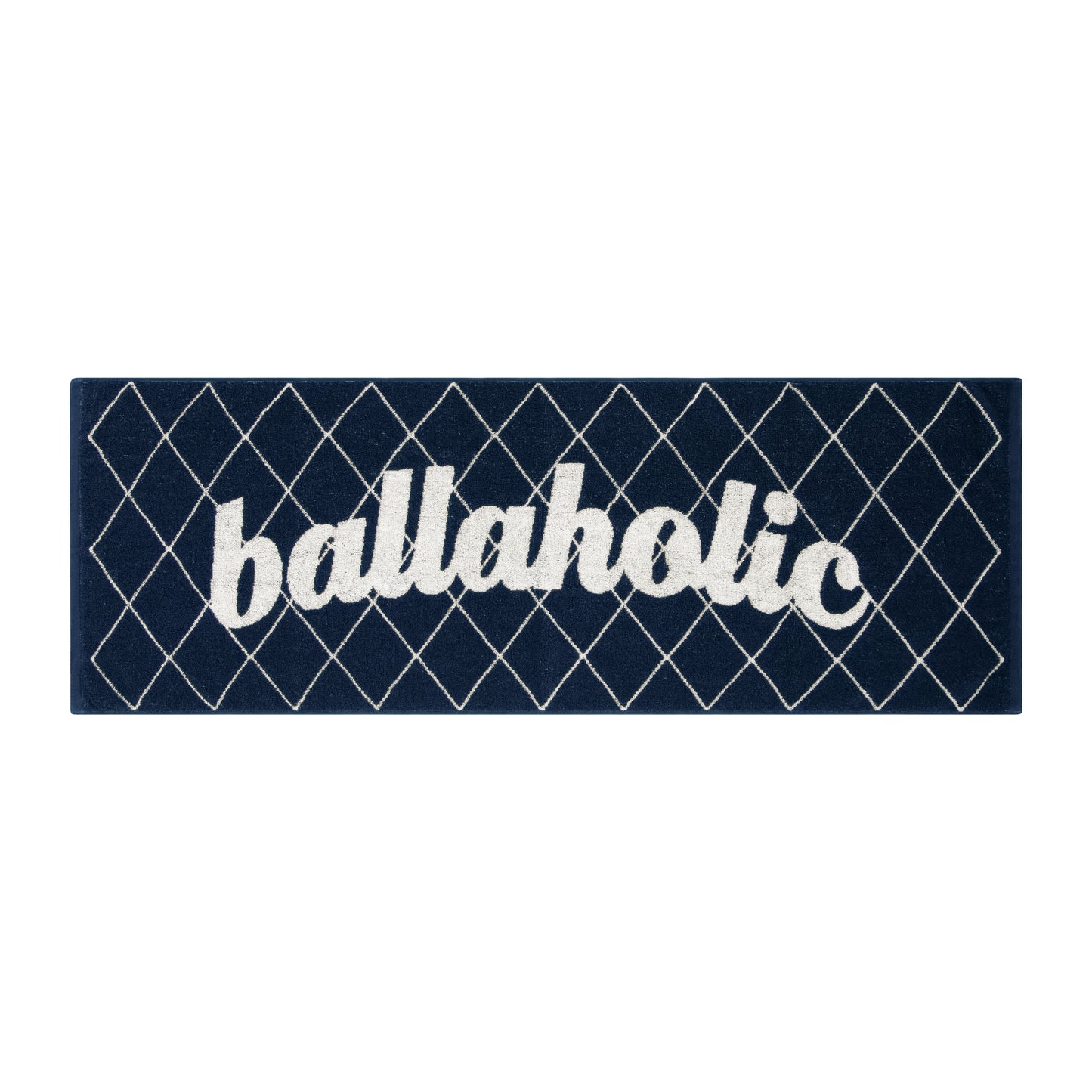 Net Pattern Logo Sports Towel (navy/white)