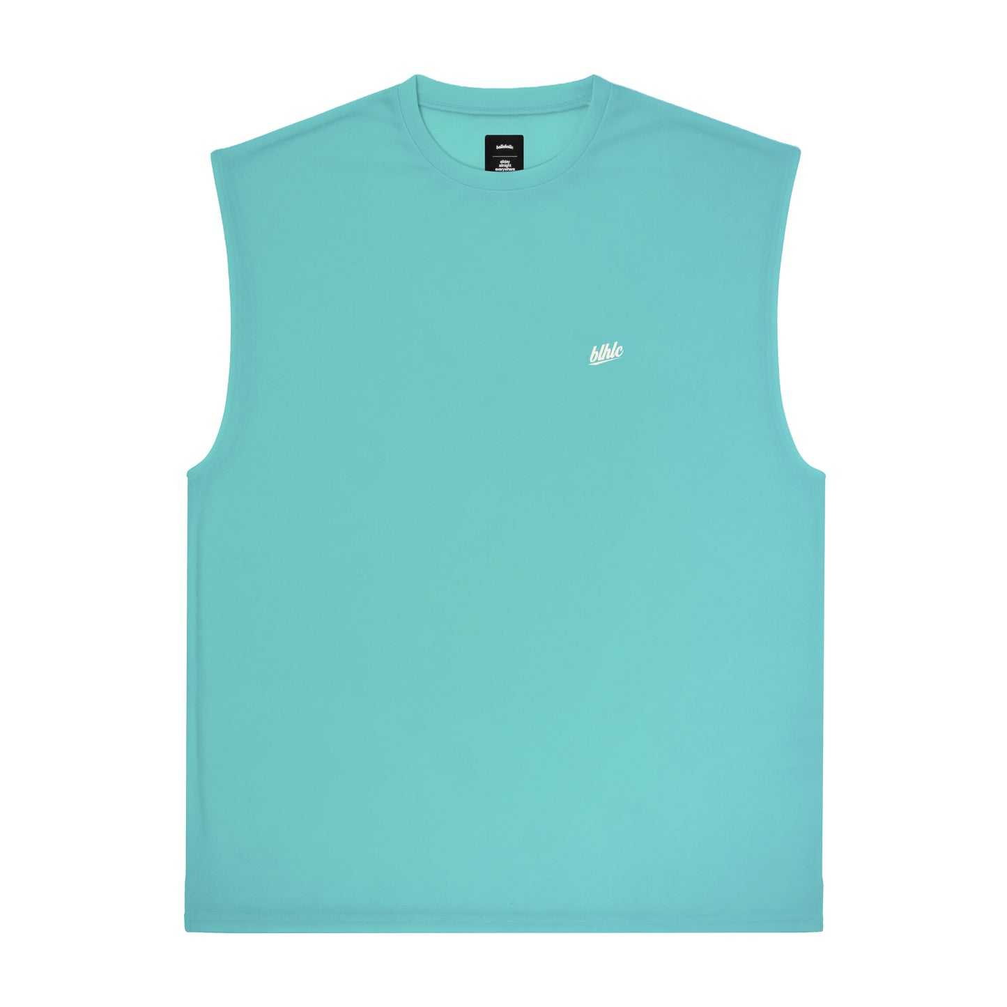 blhlc No Sleeve Tops (aqua blue/off white)