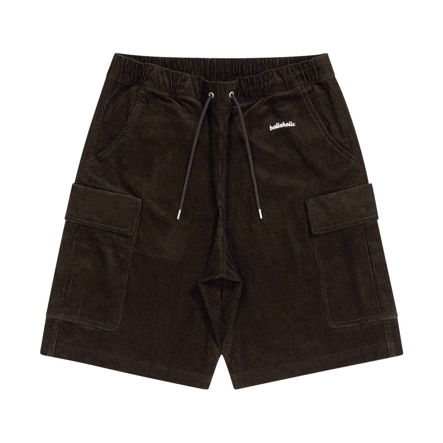 Logo Corduroy Cargo Shorts (dark brown)