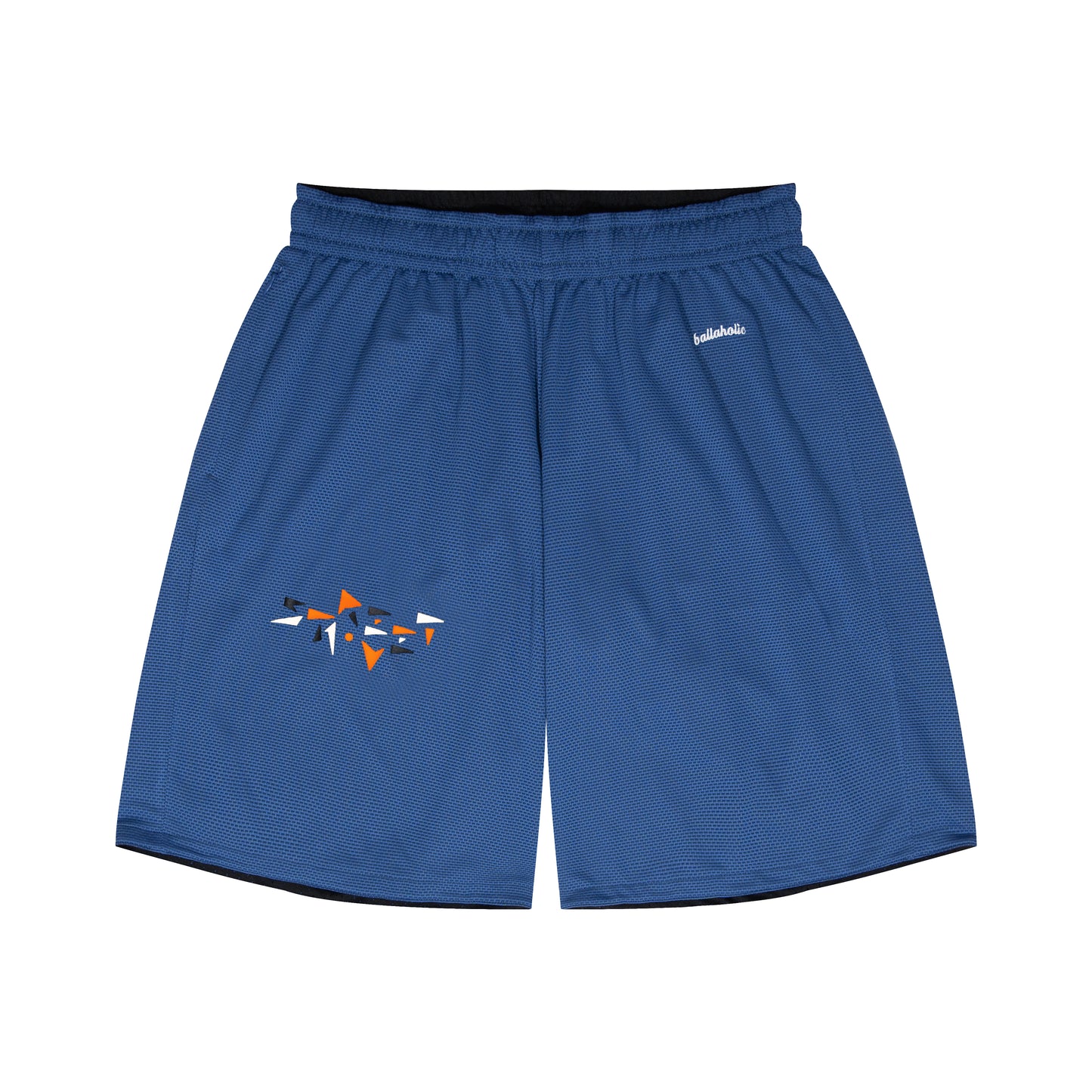 College Logo - STREETMOVE Mesh Zip Shorts (black/blue)