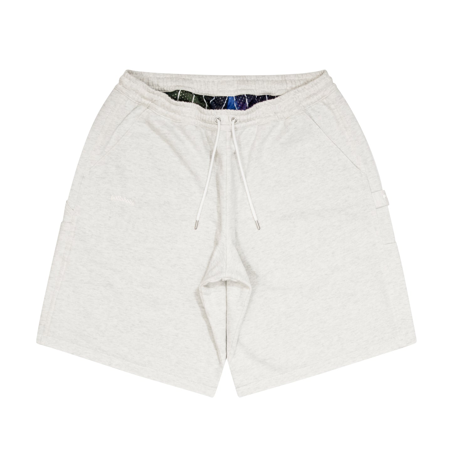 LEEGET × ballaholic Reversible Painter Sweat Shorts -FLUID MOVE- (oatmeal)