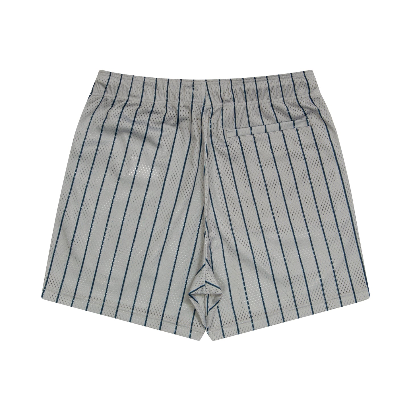 Stripe Mesh Zip Shorts (gray/navy)