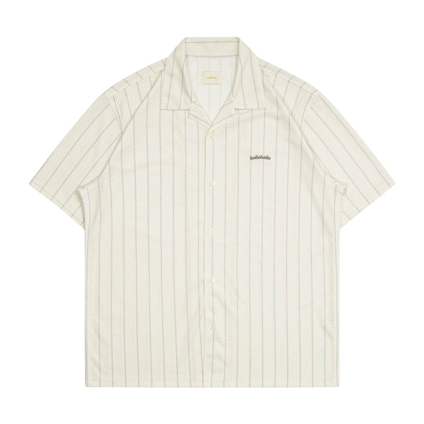 Stripe Mesh Shirt (ivory/gray)