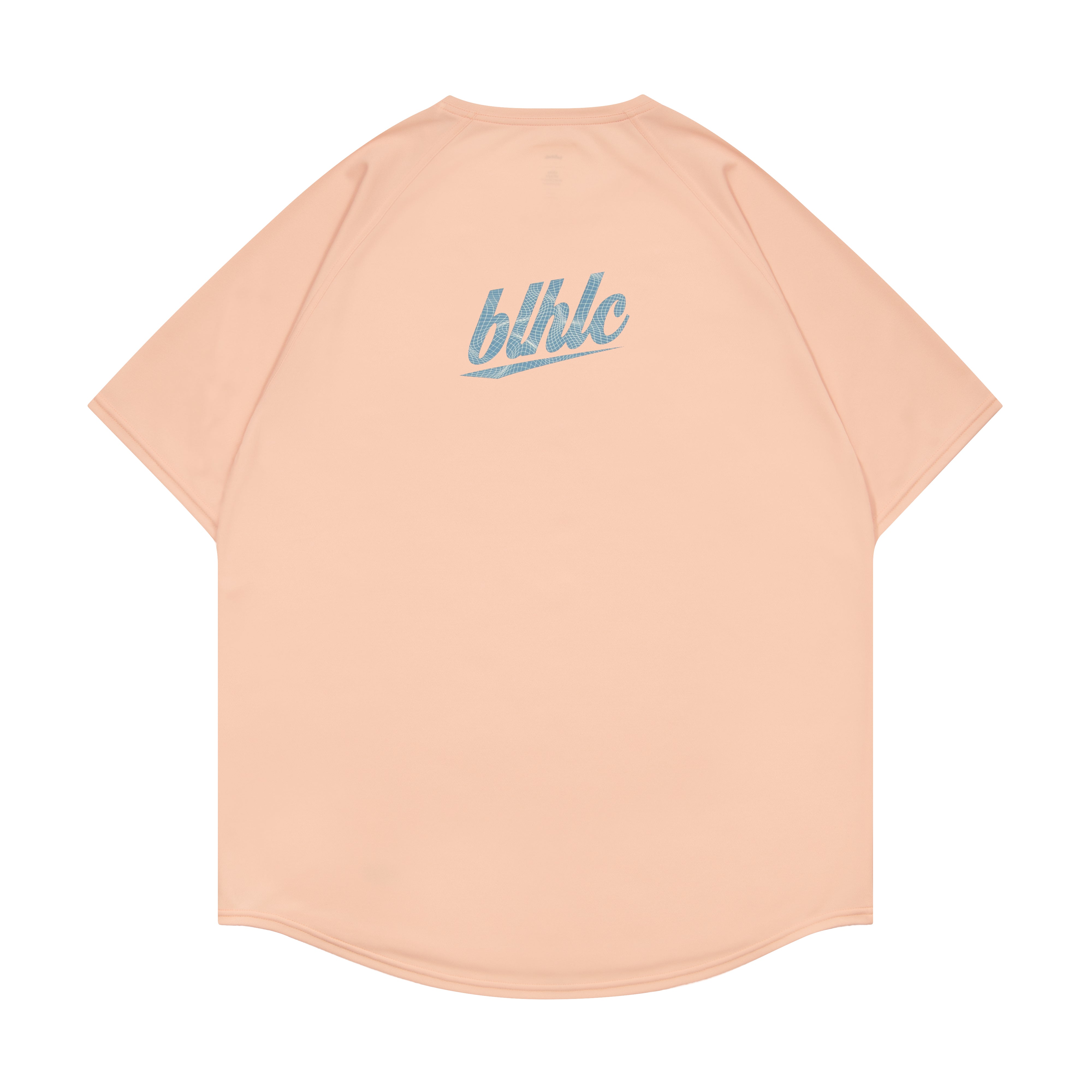 3D-Net blhlc Back Print Cool Tee (peach/mosaic blue/white