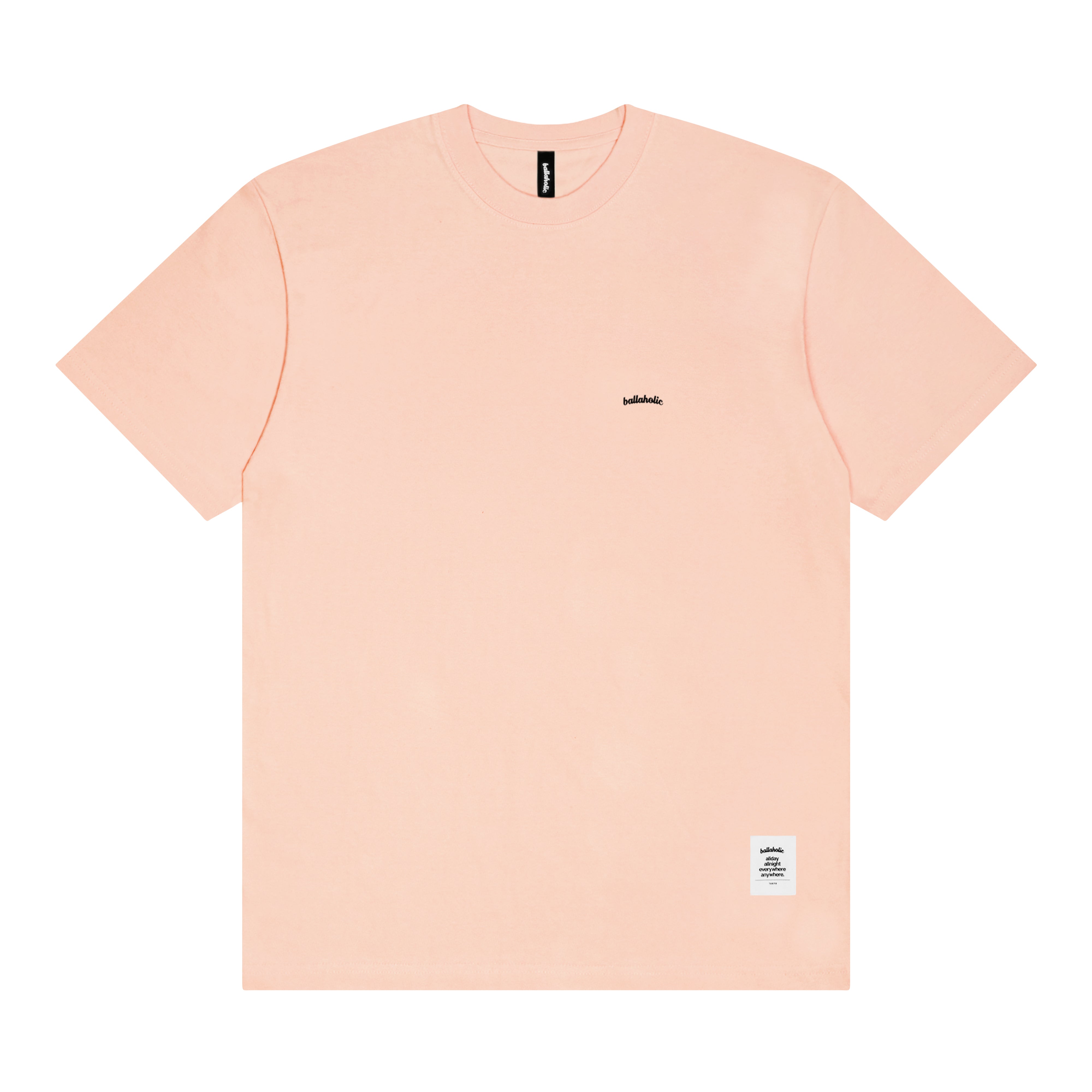 Micro Logo Tee (baby pink/black) – ballaholicオンラインショップ
