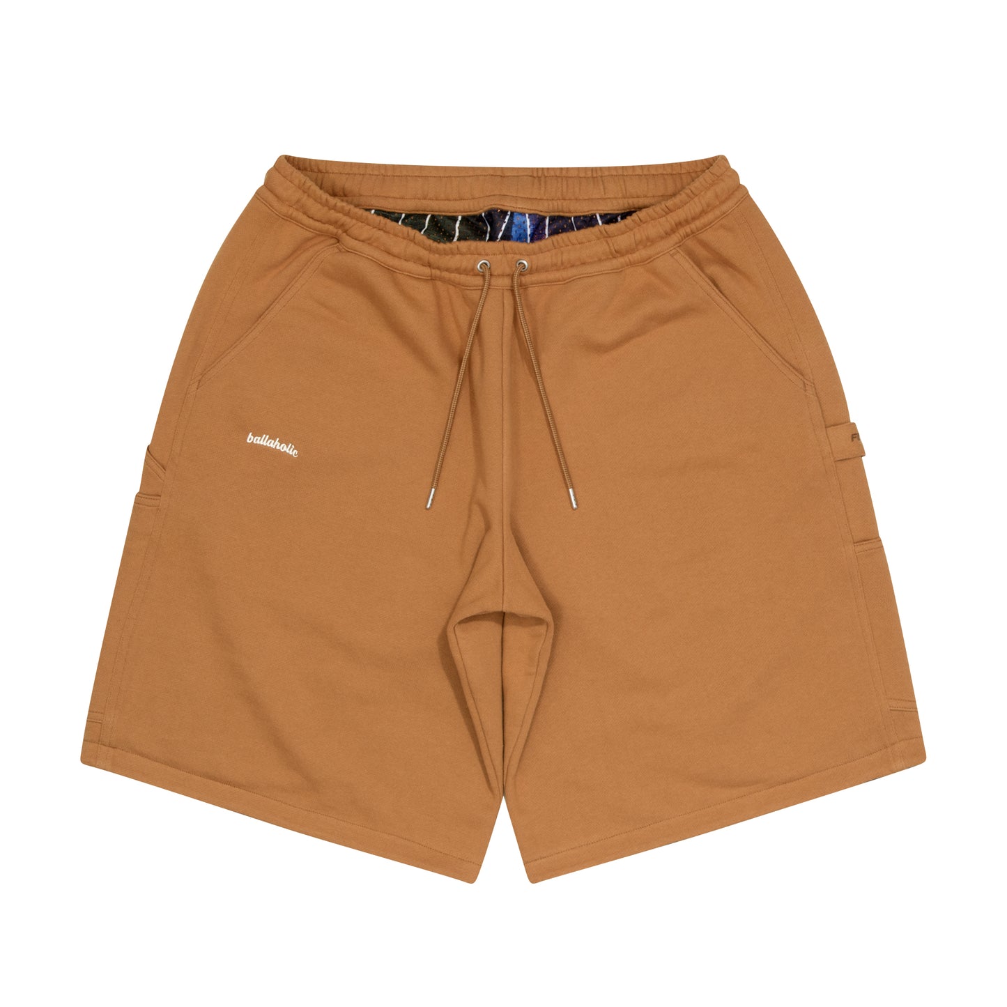 LEEGET × ballaholic Reversible Painter Sweat Shorts -FLUID MOVE- (light brown)