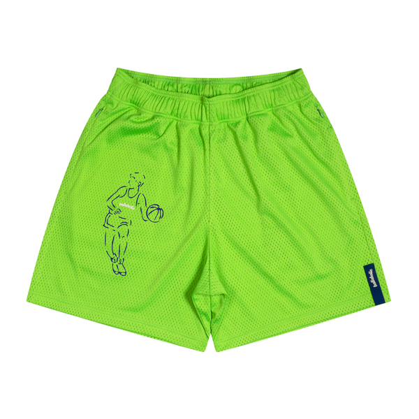 Pistol Mesh Zip Shorts (lime green)