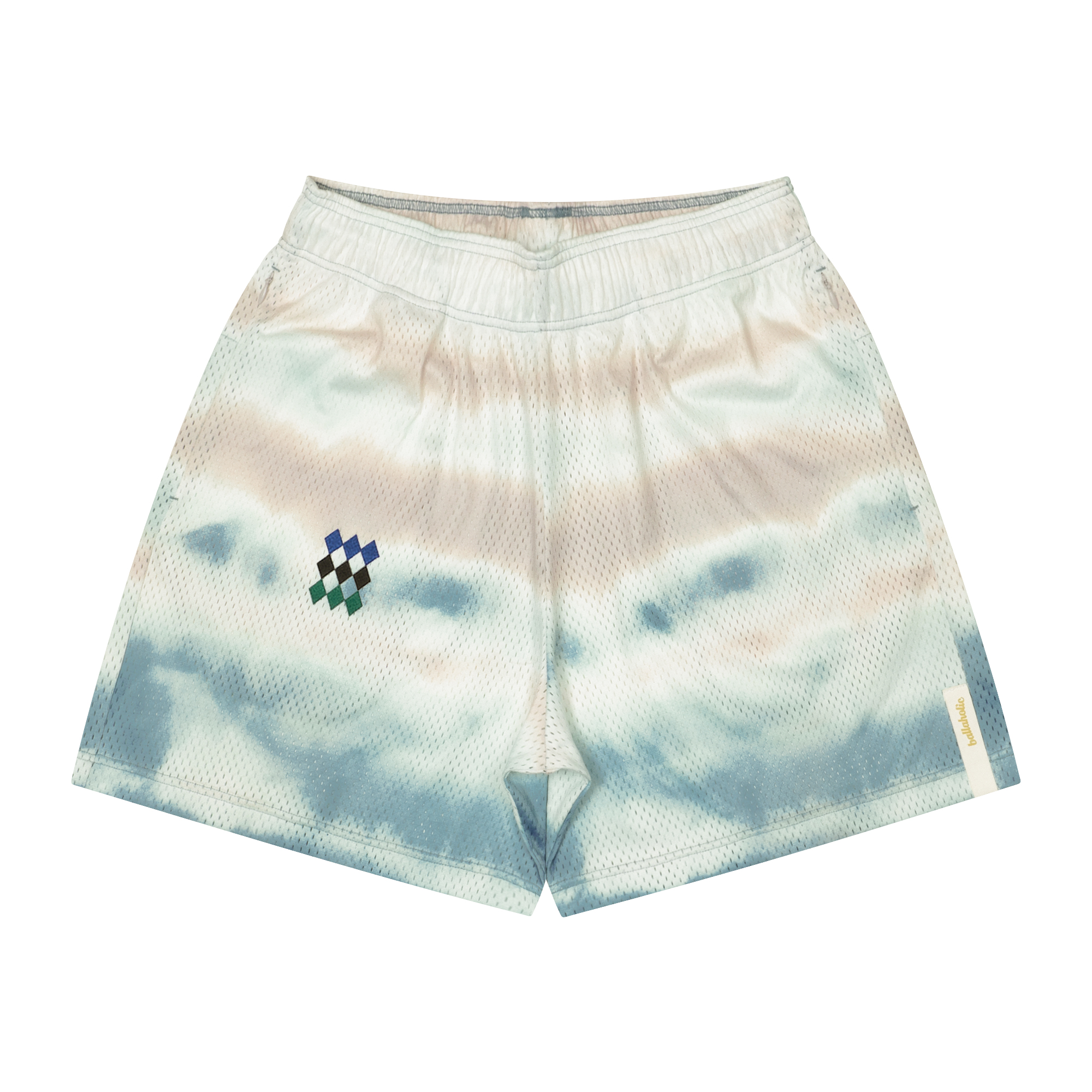 ballaholicオンラインショップ / Tides Pattern Mesh Zip Shorts (white)