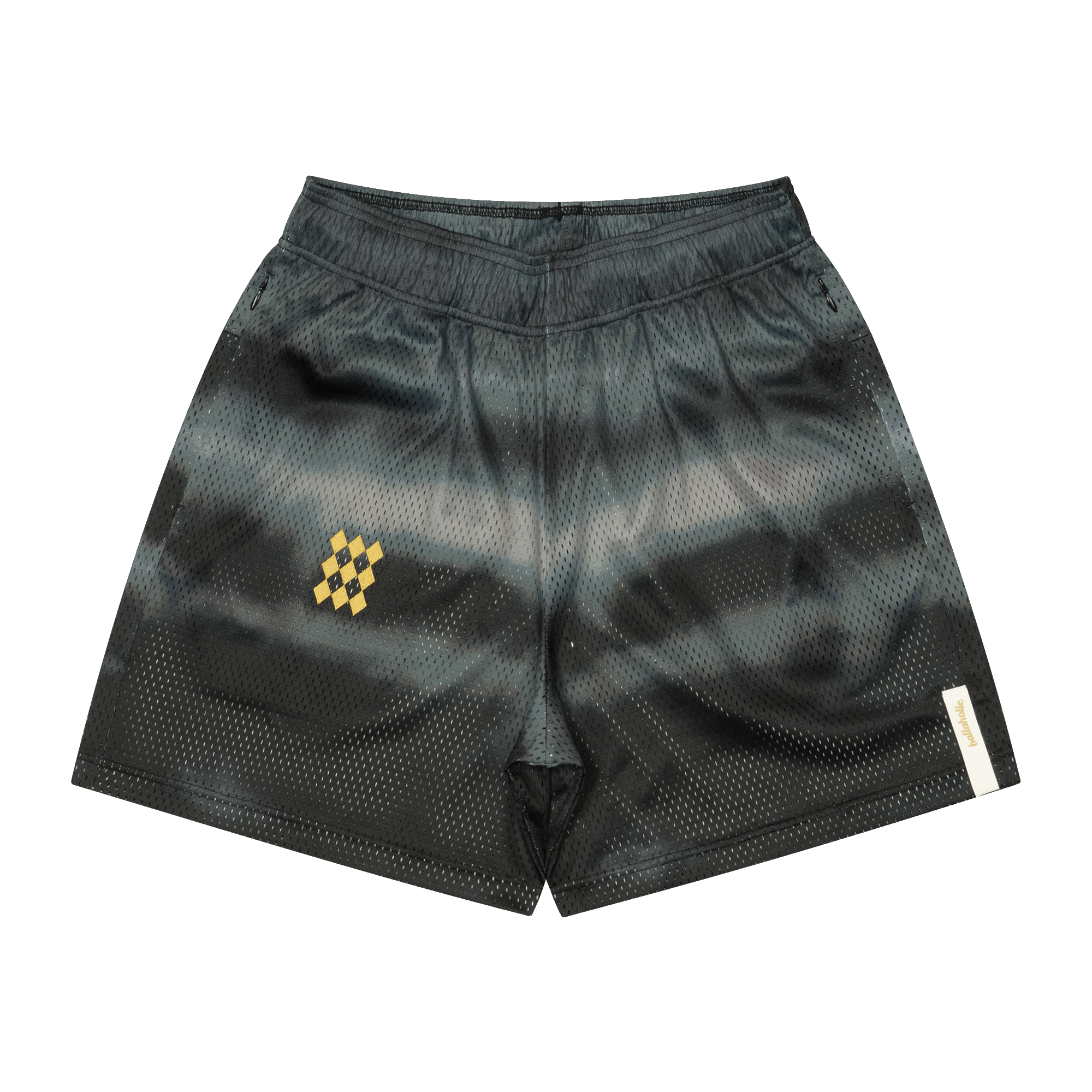 ballaholicオンラインショップ / Tides Pattern Mesh Zip Shorts (black)