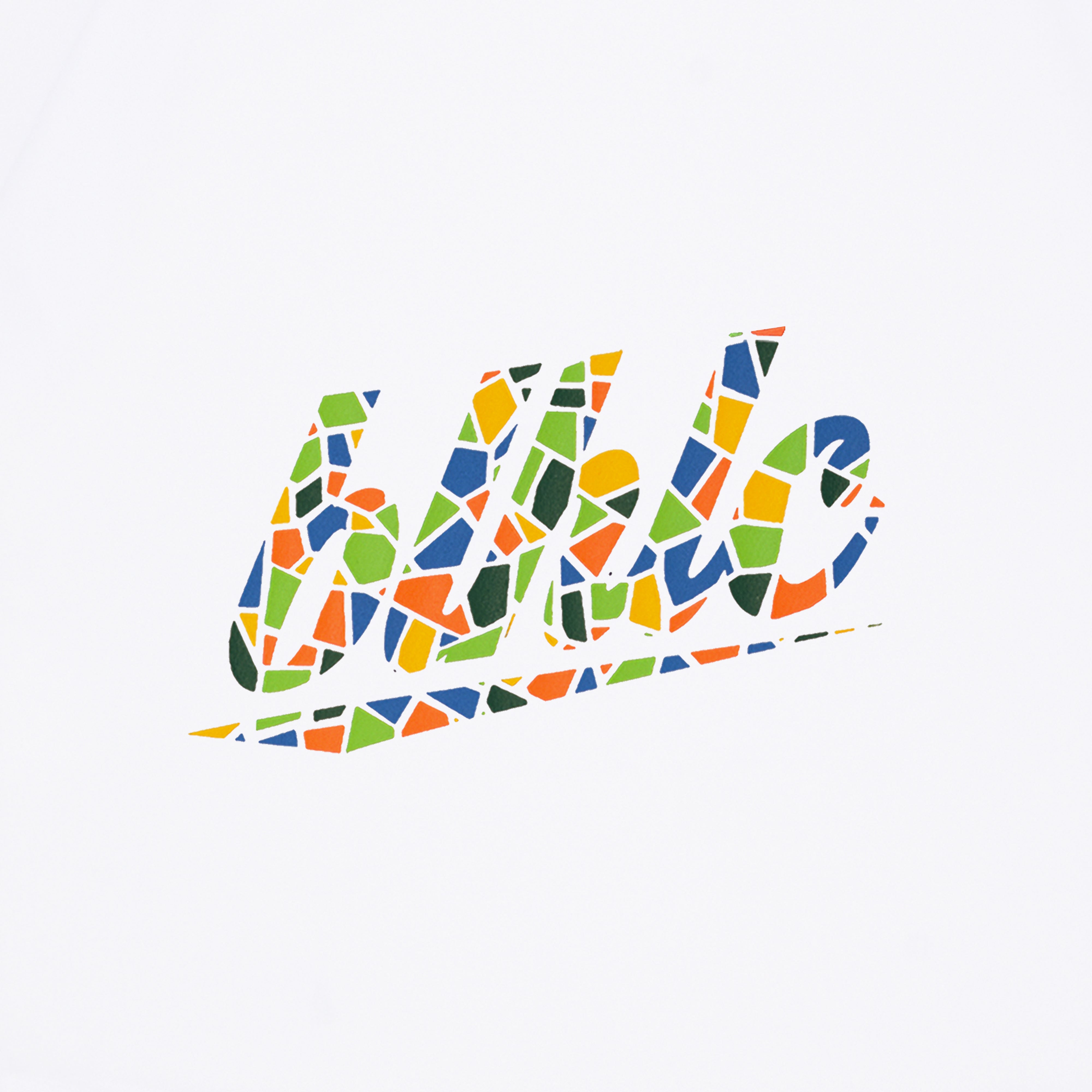 blhlc Back Print Cool Tee (white/fresh green mosaic