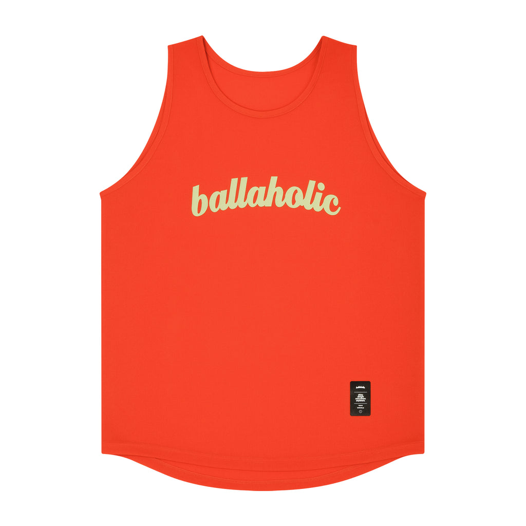 ballaholic レッド タンクトップ Lサイズ Logo Tank Top (orange red/lime cream) – ballaholicオンライン