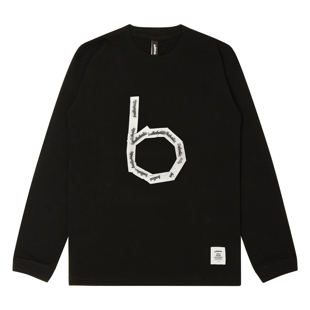 b-Taped Long Tee (black) – ballaholicオンラインショップ