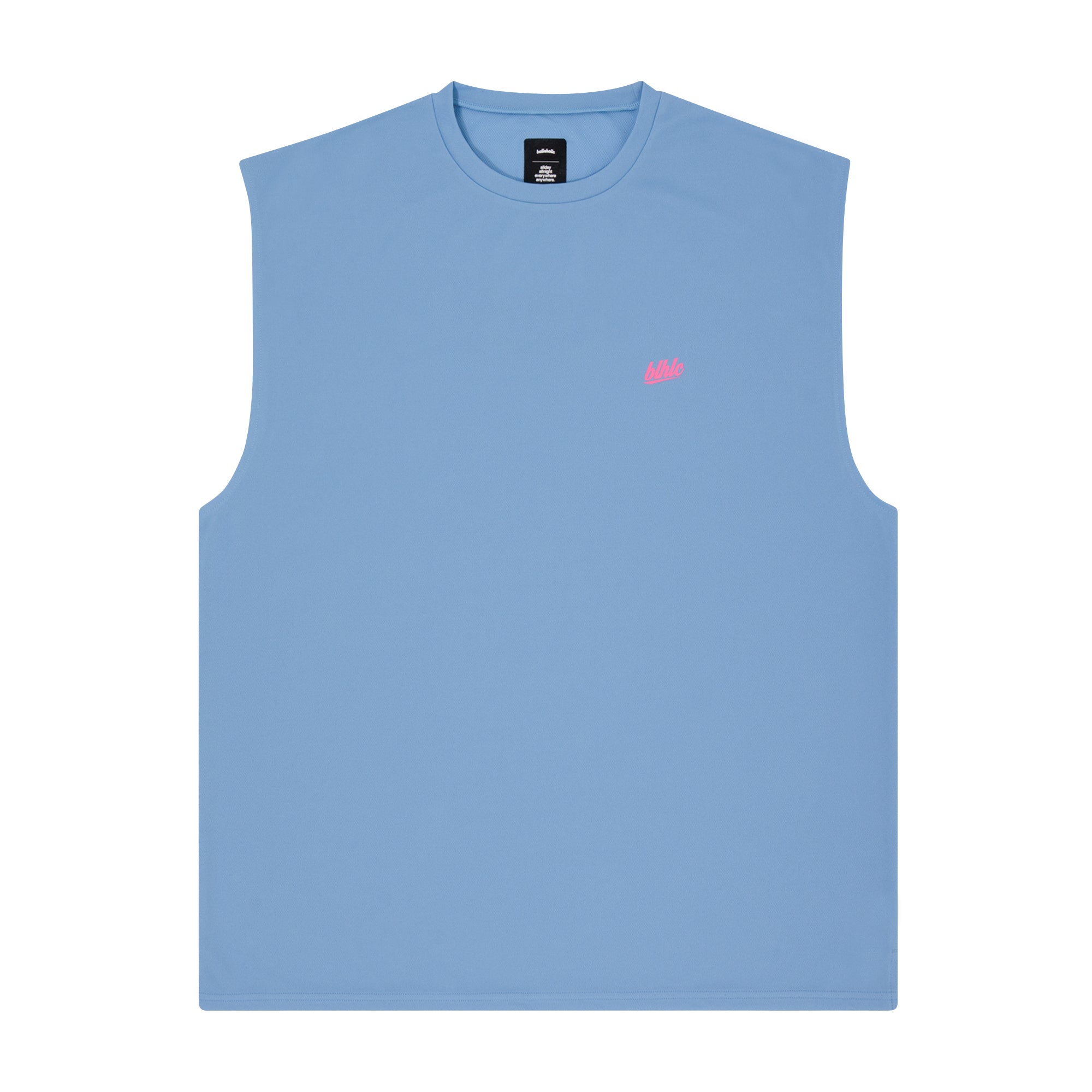 blhlc Back Print No Sleeve Tops (sax/flower pink mosaic