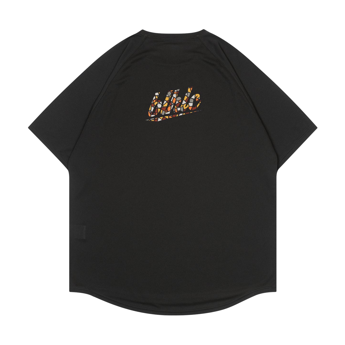 blhlc Back Print Cool Tee (black/dry leaves mosaic)