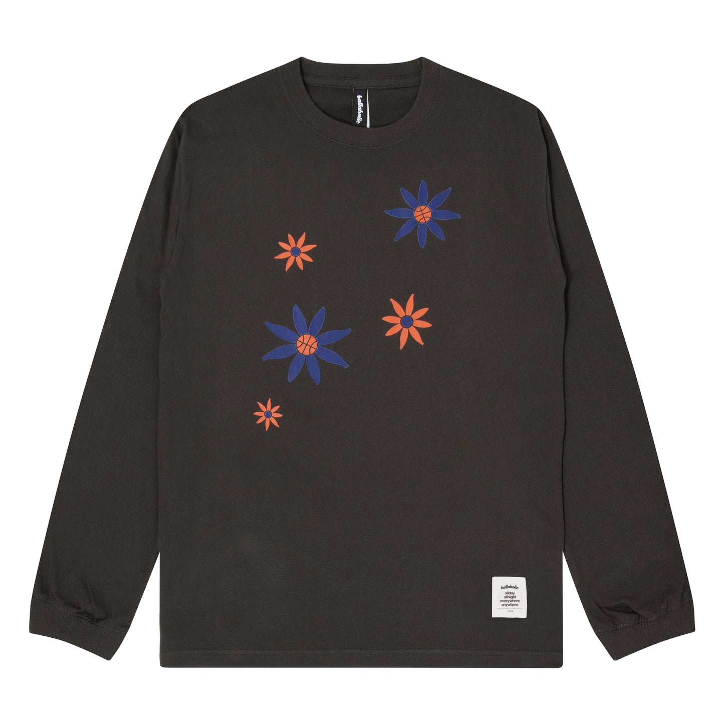Ball Panel Flower Long Tee (sumi)
