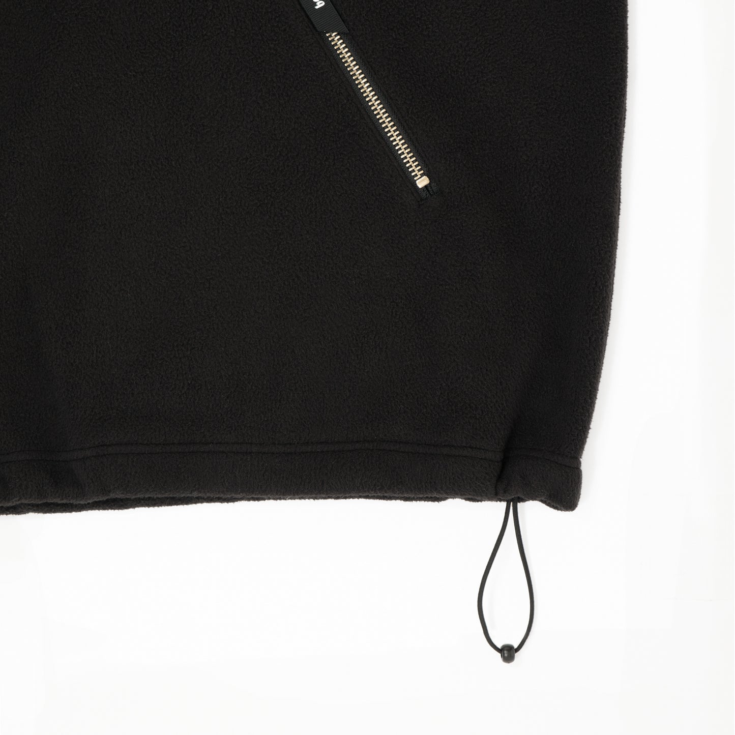 Ball Panel Logo Fleece Half Zip Pullover (black)