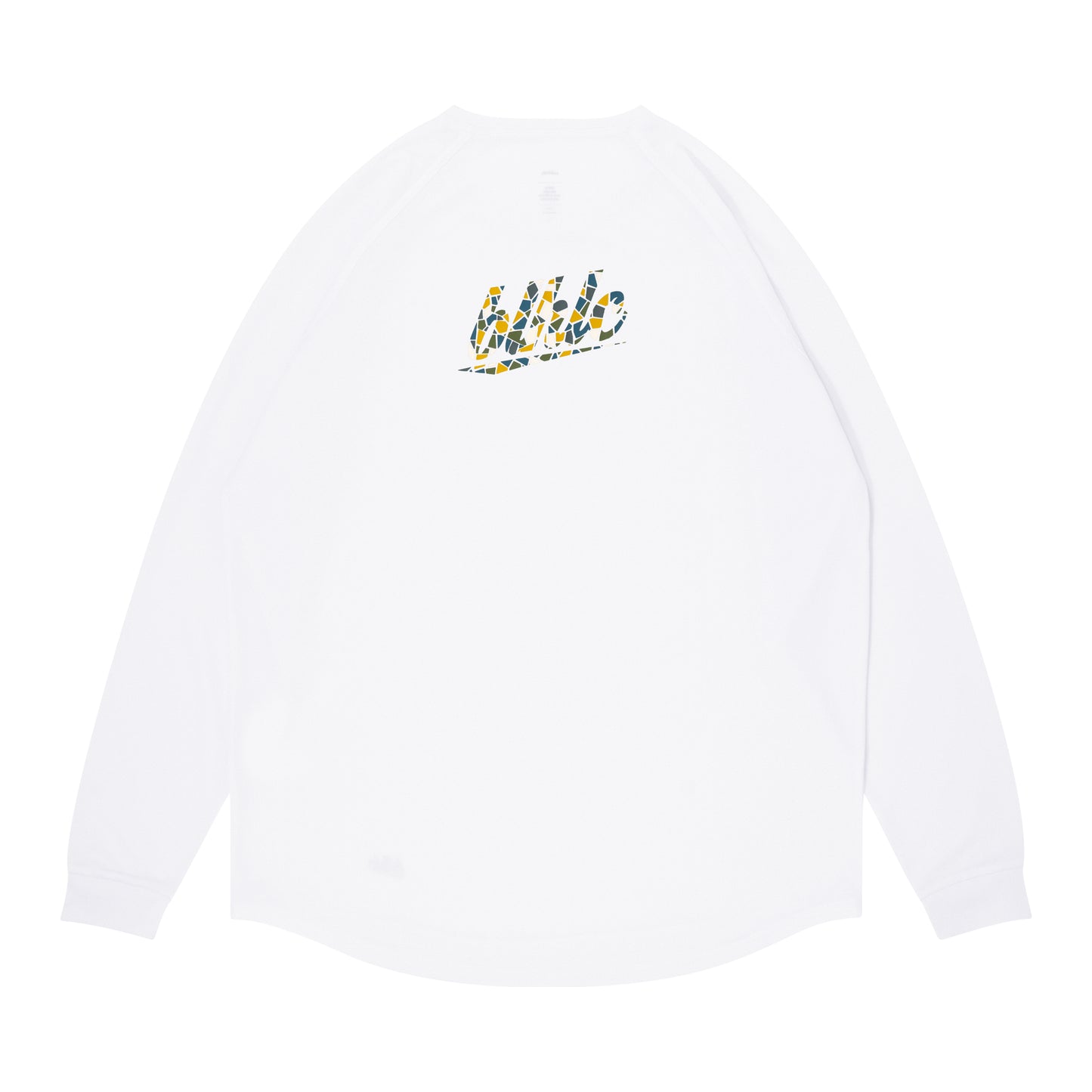 blhlc Back Print Cool Long Tee (white/snowy ivory mosaic)
