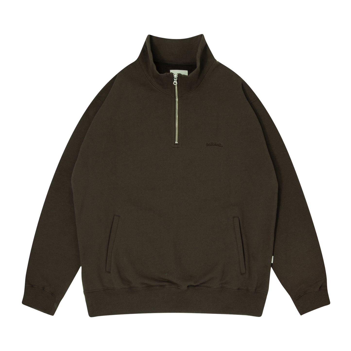Small Logo Half Zip Sweatshirt (chocolate)