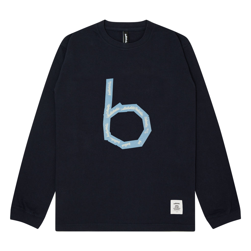 b-Taped Long Tee (navy) – ballaholicオンラインショップ