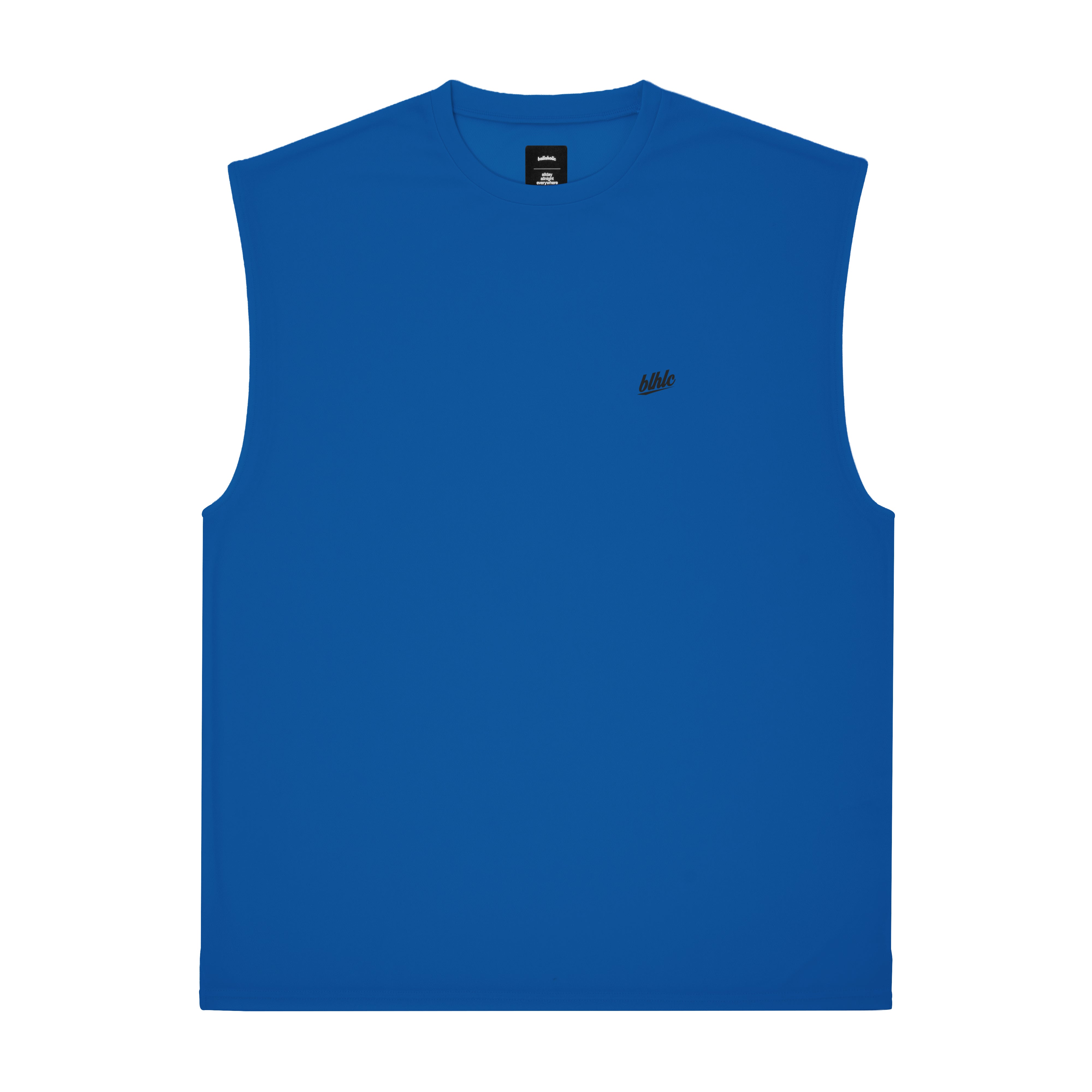 3D-Net blhlc Back Print No Sleeve Tops (blue/ivory/black