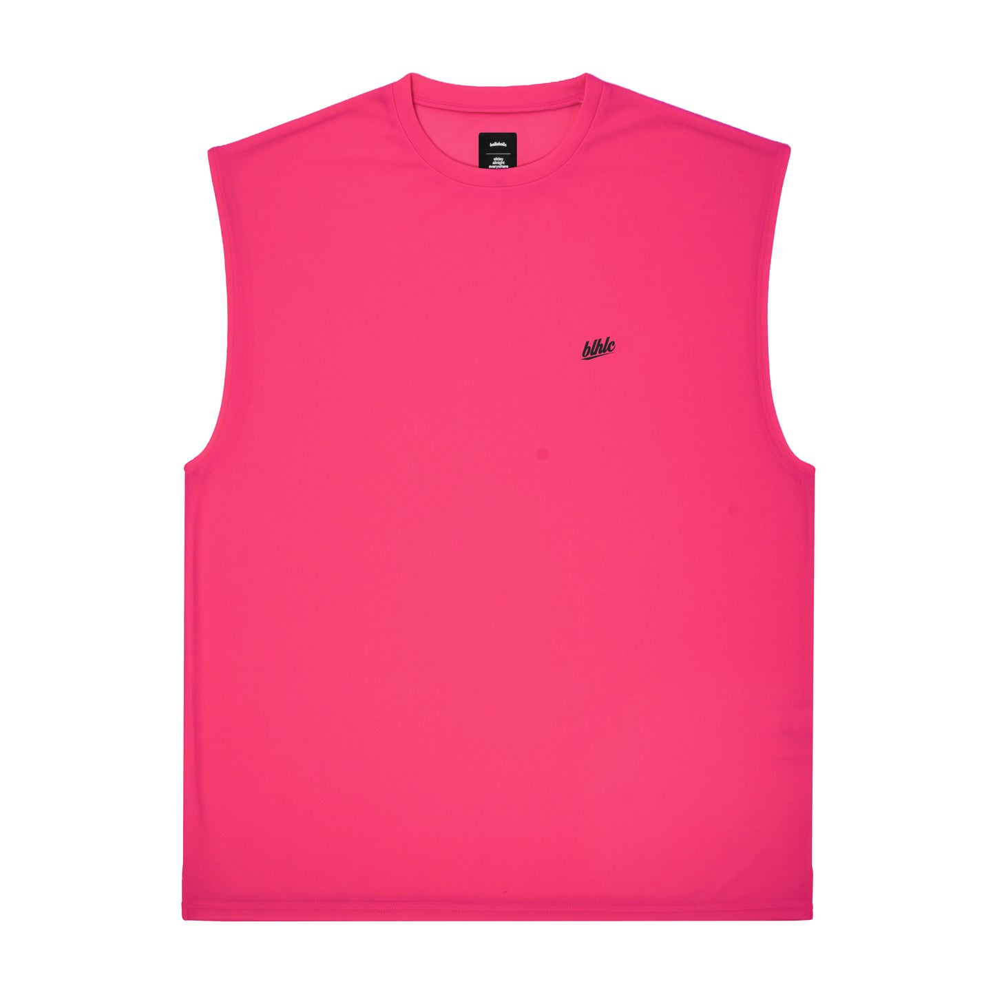 3D-Net blhlc Back Print No Sleeve Tops (pink/ivory/black)