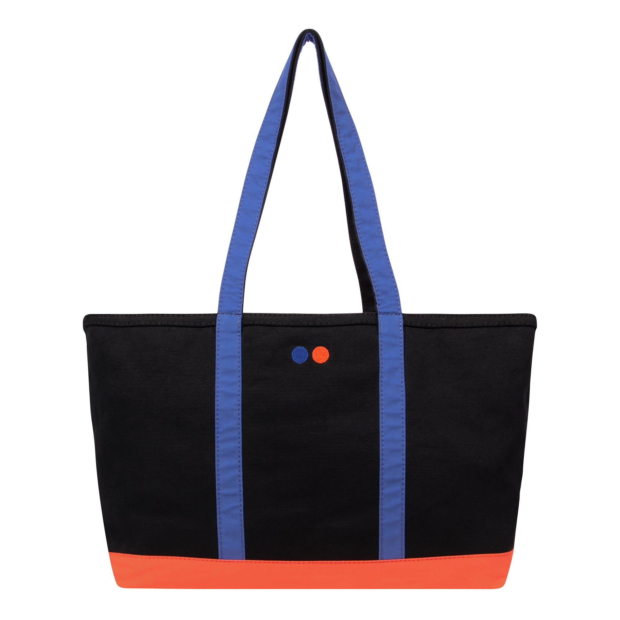 W Face Logo Canvas Tote Bag L (black/blue/orange) – ballaholicオンラインショップ