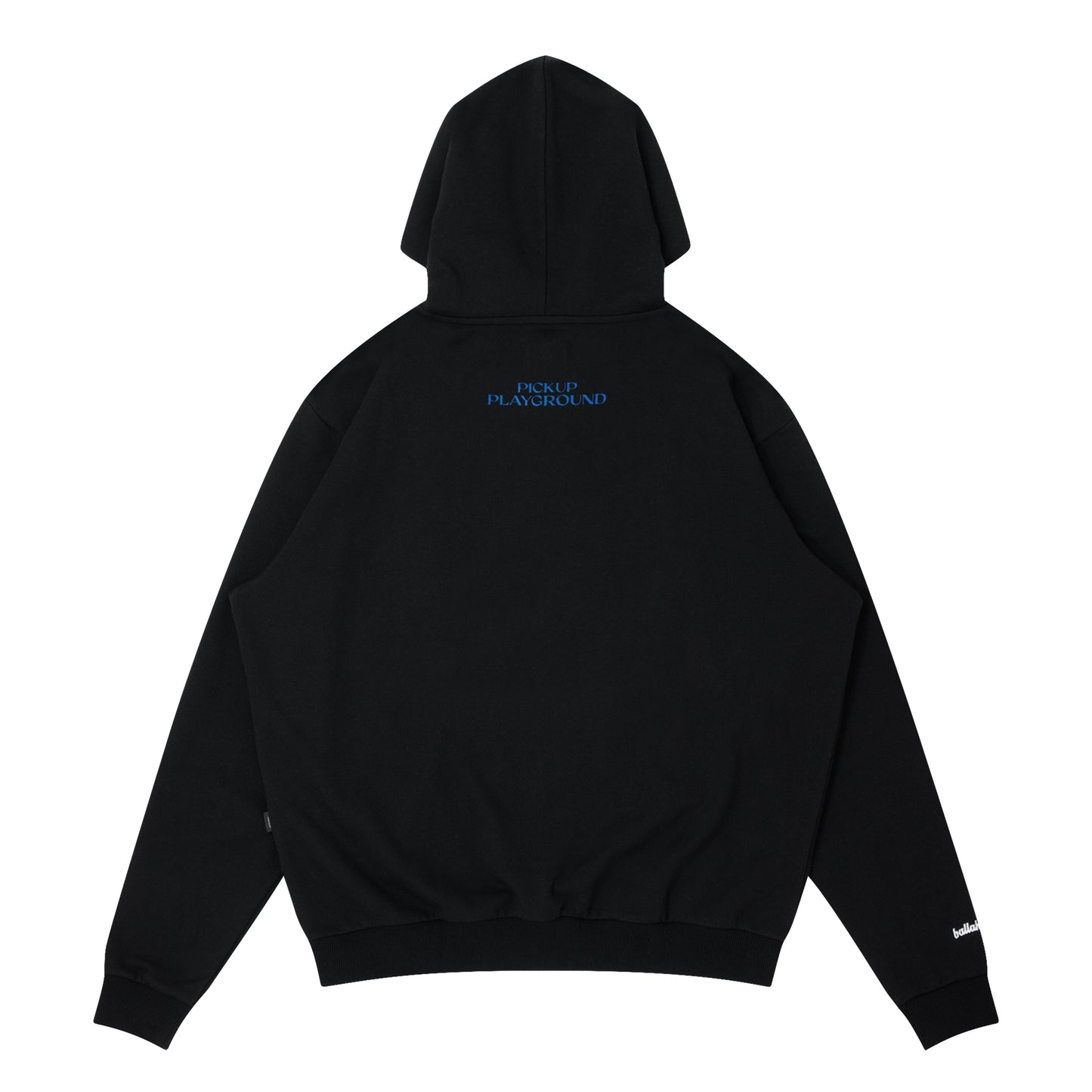 Logo Sweat Hoodie -PICK UP PLAYGROUND- (black/blue)