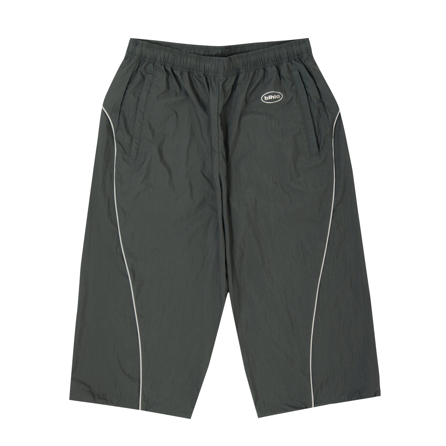 blhlc Oval Logo Nylon Cropped Pants (dark gray)