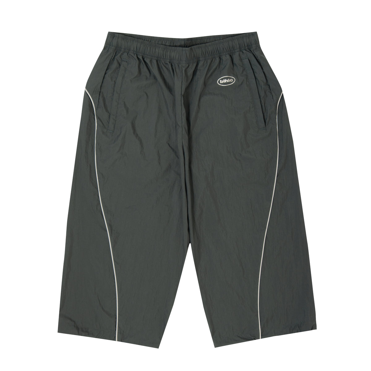 blhlc Oval Logo Nylon Cropped Pants (dark gray) – ballaholic 