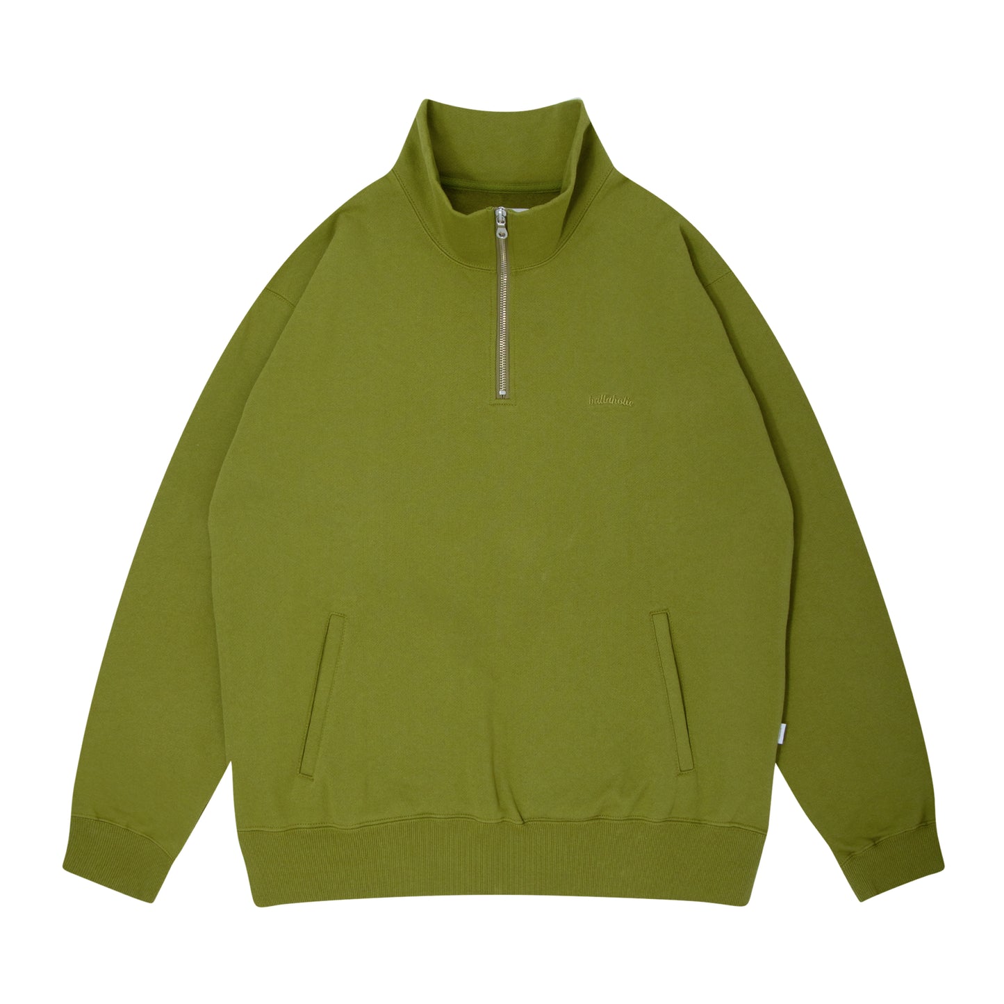 Small Logo Half Zip Sweatshirt (moss)