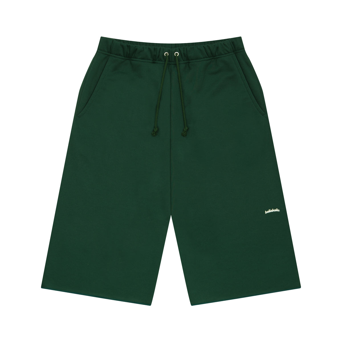 Ball Seams Sweat Cropped Pants (dark green)