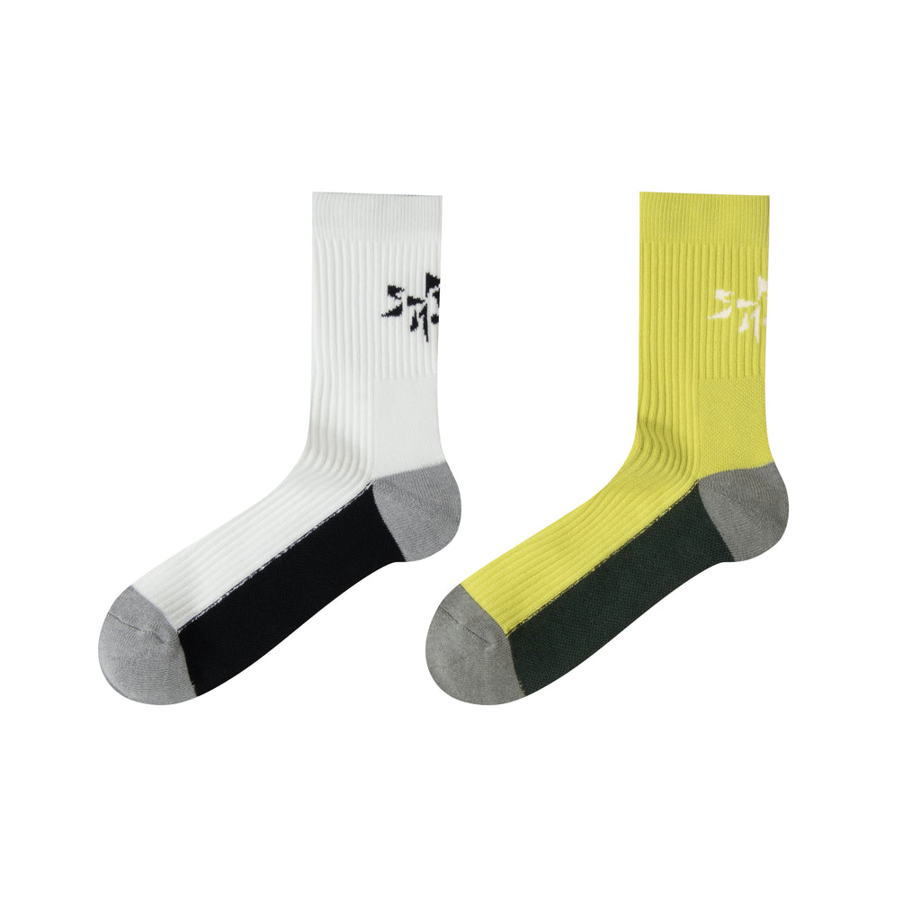 STREETMOVE 2-Pack Socks (white, lime green) – ballaholicオンライン