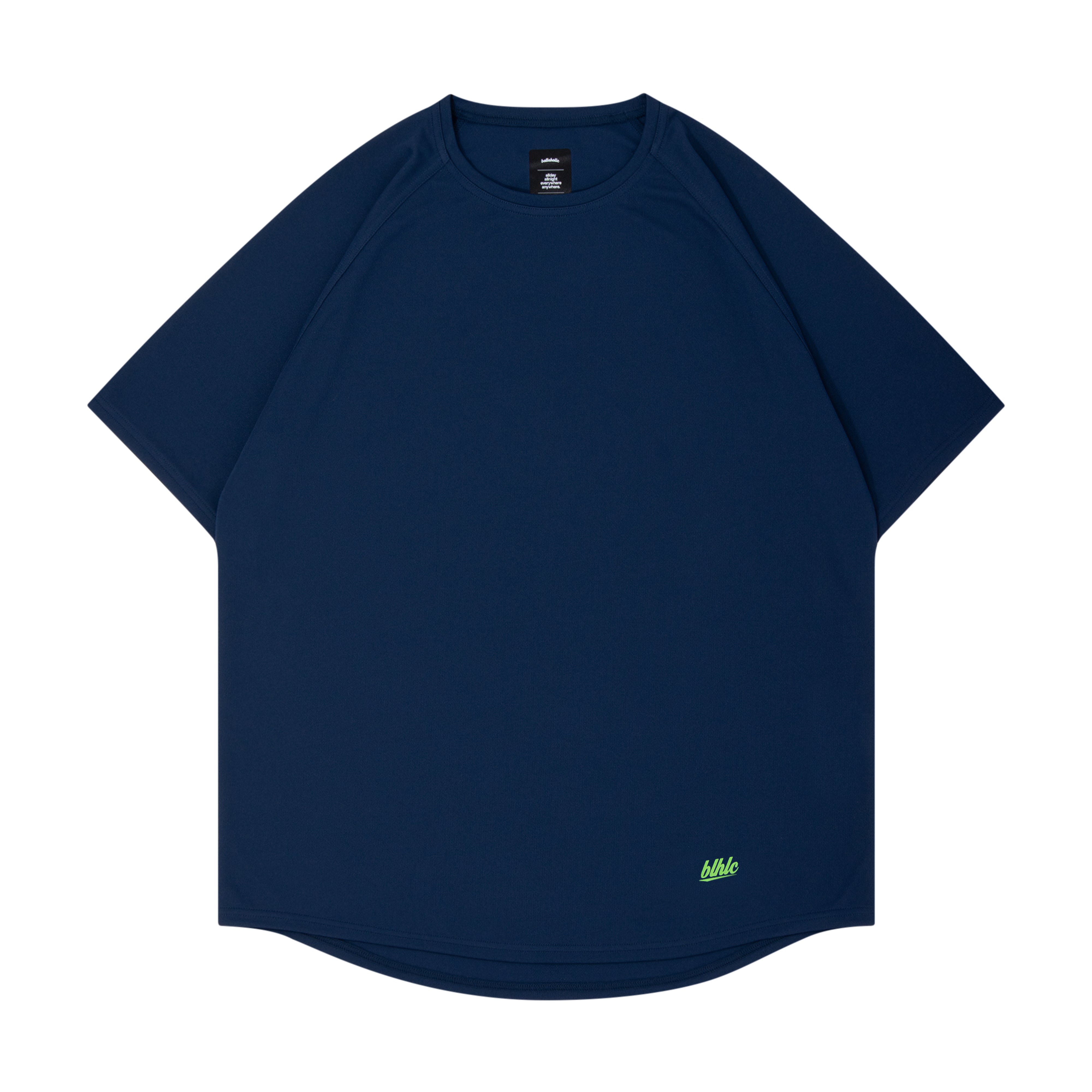 blhlc Back Print Cool Tee (navy/fresh green mosaic) – ballaholic