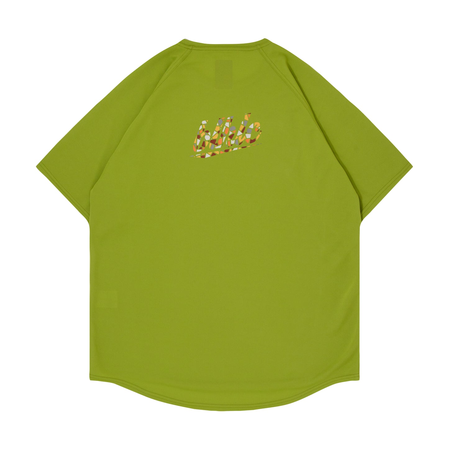 blhlc Back Print Cool Tee (lime/dry leaves mosaic)