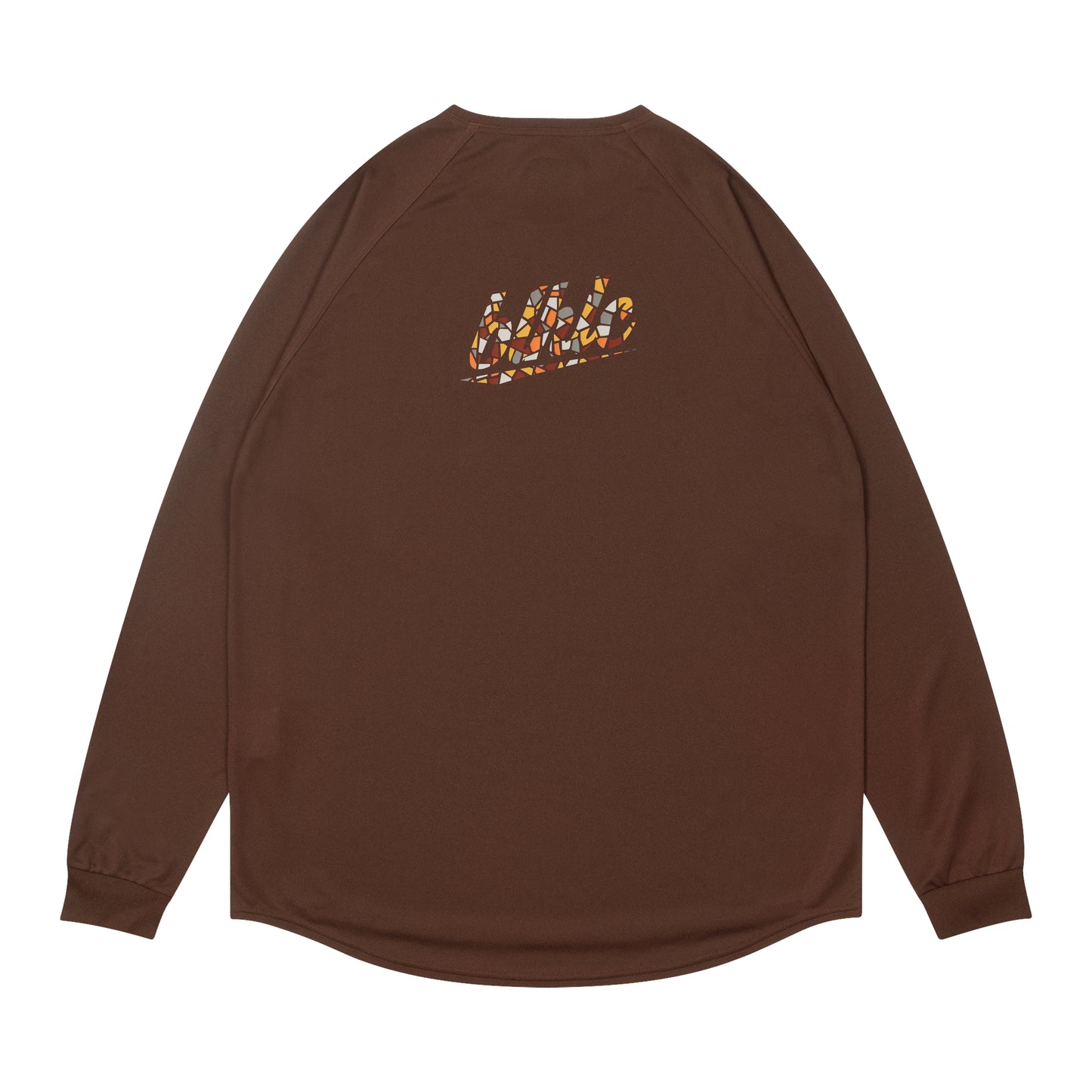 blhlc Back Print Cool Long Tee (brown/dry leaves mosaic)