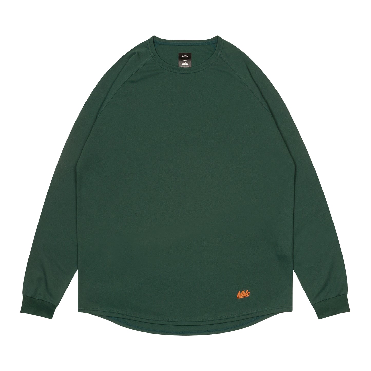 blhlc Back Print Cool Long Tee (dark green/dry leaves mosaic)