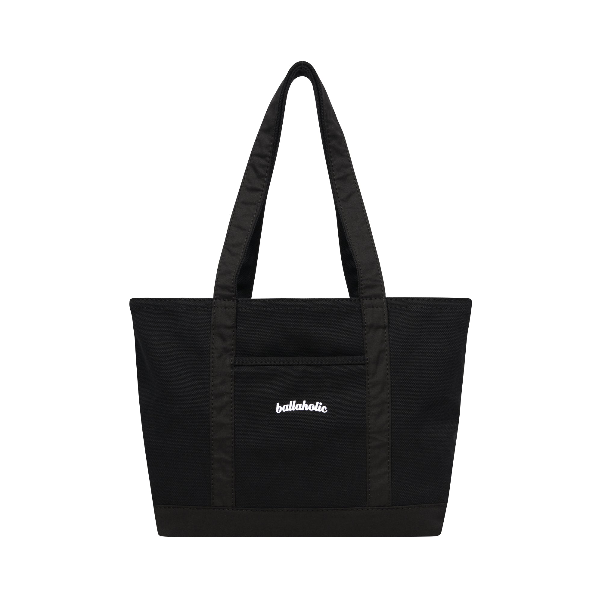 Playground Basketball Logo Canvas Tote Bag M (black)