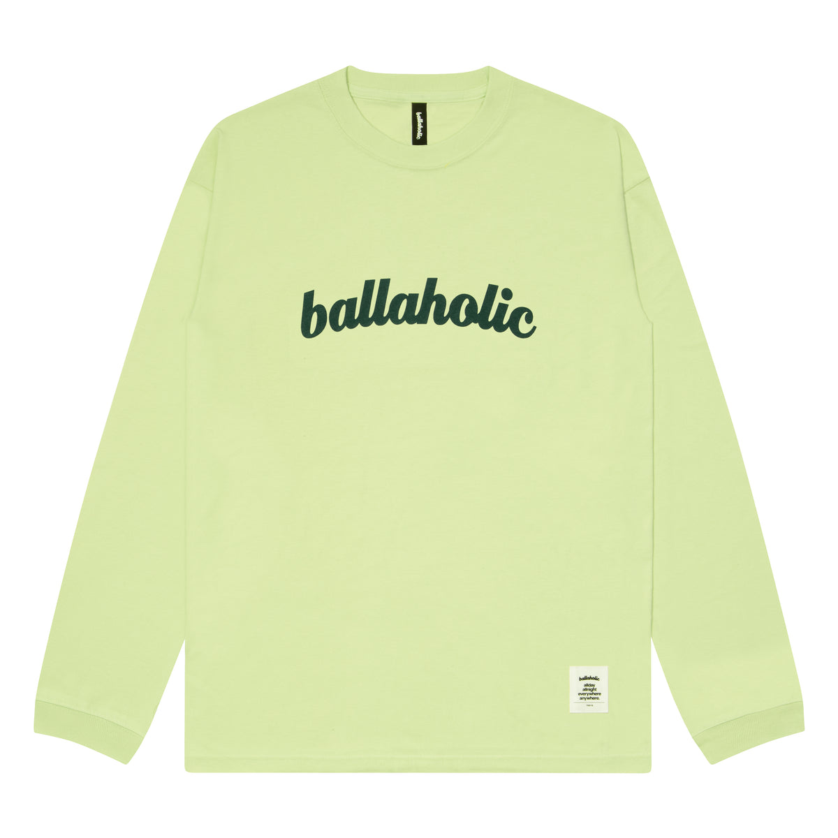 Logo Long Tee (milky lime/forest green)