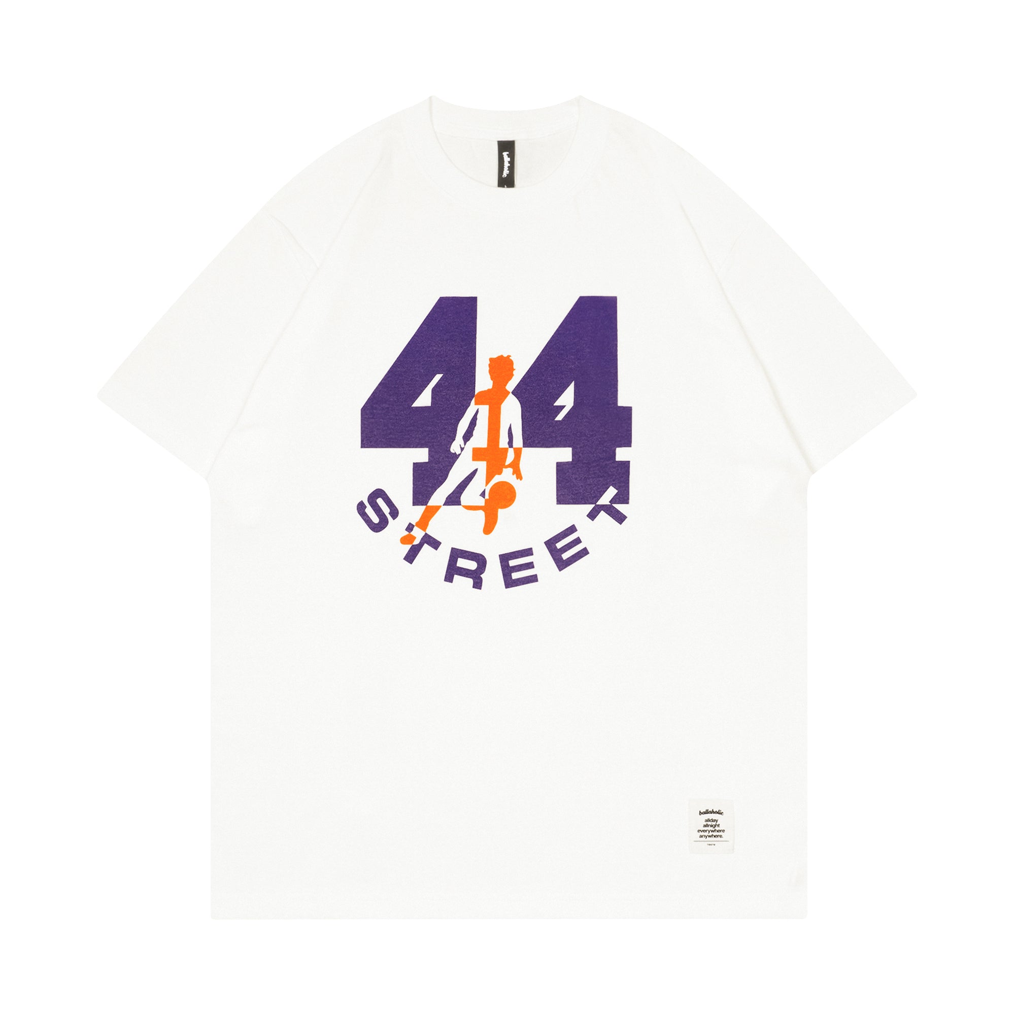 44STREET Tee (white/purple/orange)