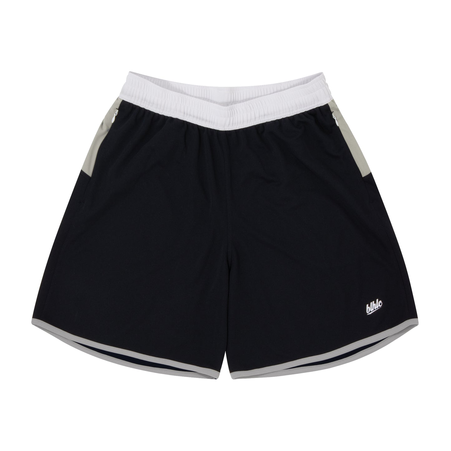 Color Blocked Zip Shorts (night sky/gray/white)