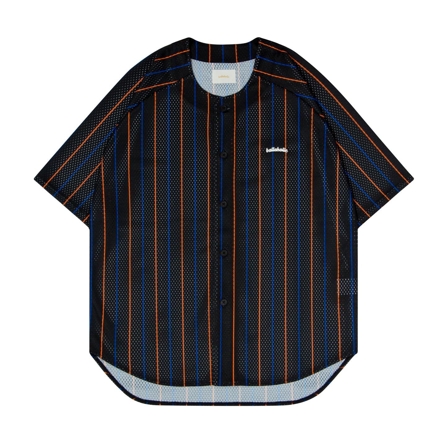 Stripe Mesh BB Shirt (black/blue/orange)