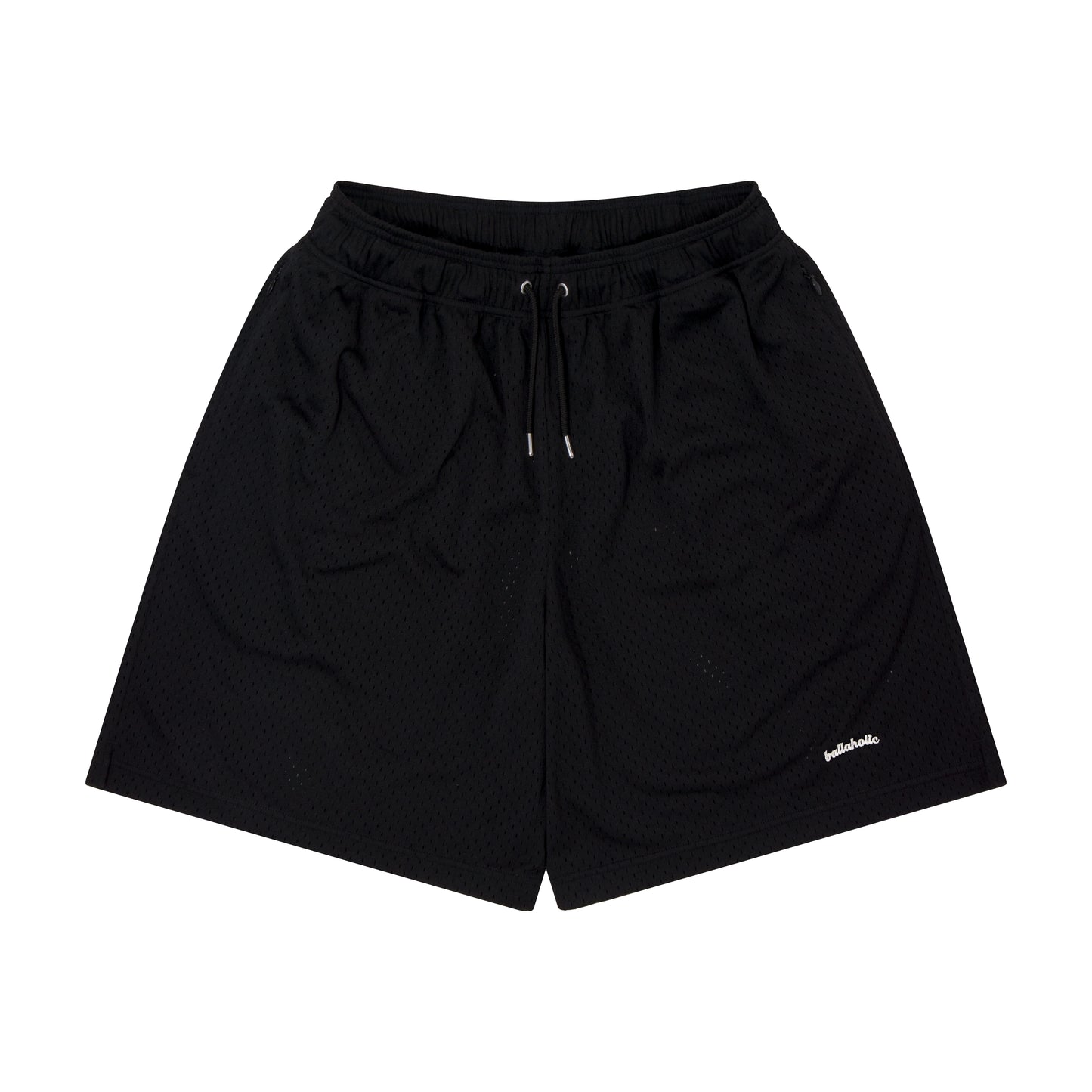 Logo Mesh Zip Shorts (black)
