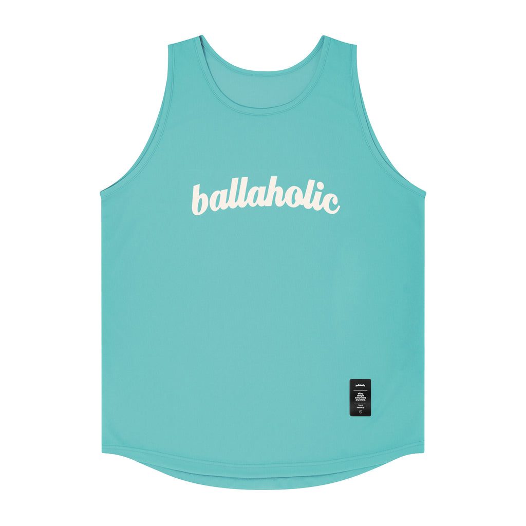 Logo Tank Top (aqua blue/off white) – ballaholicオンラインショップ