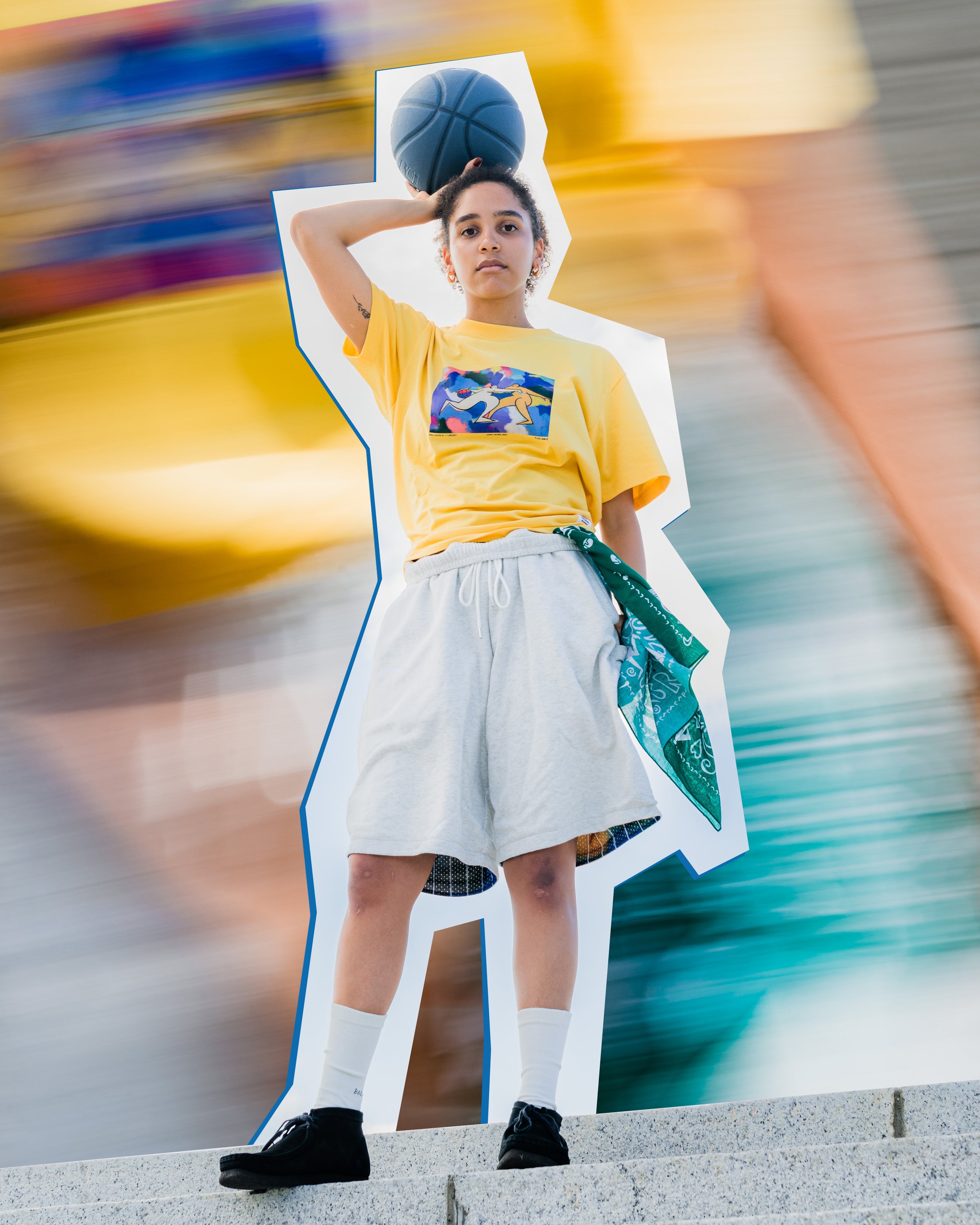 LEEGET × ballaholic Tee -FLUID MOVE- (banana) – ballaholic